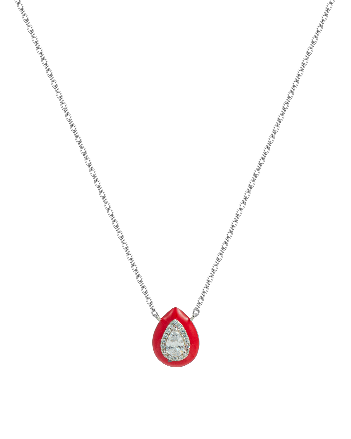 Red Celestia Pear Necklace