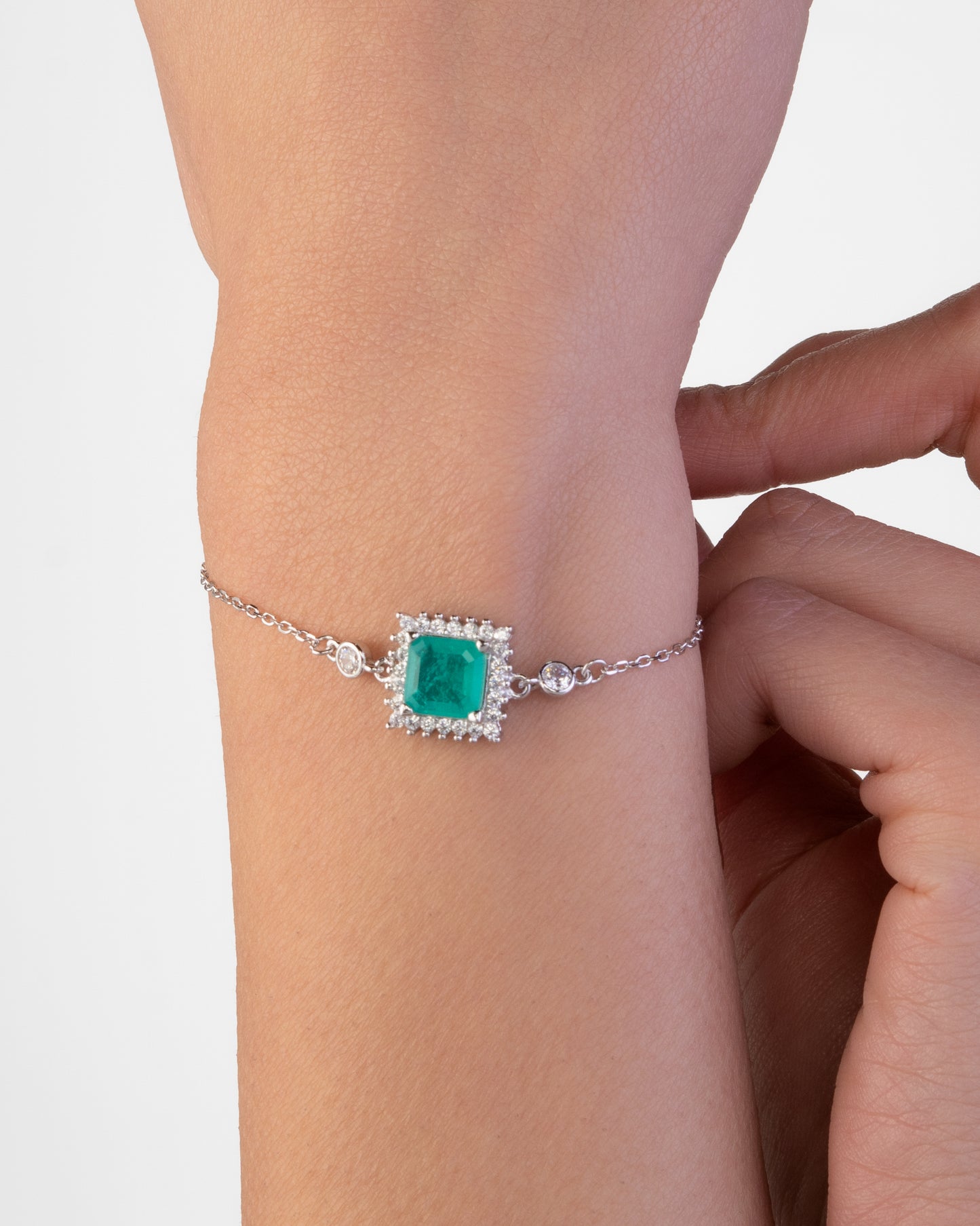 Emerald Square Bracelet