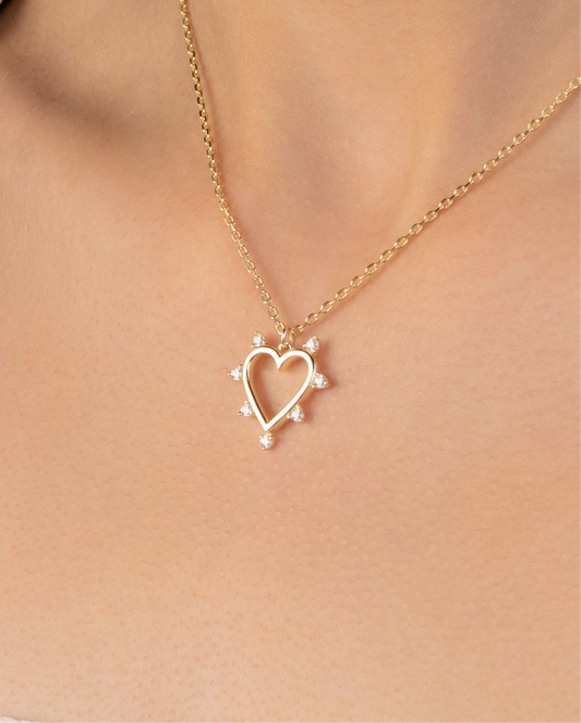 7 Zircon Heart Necklace