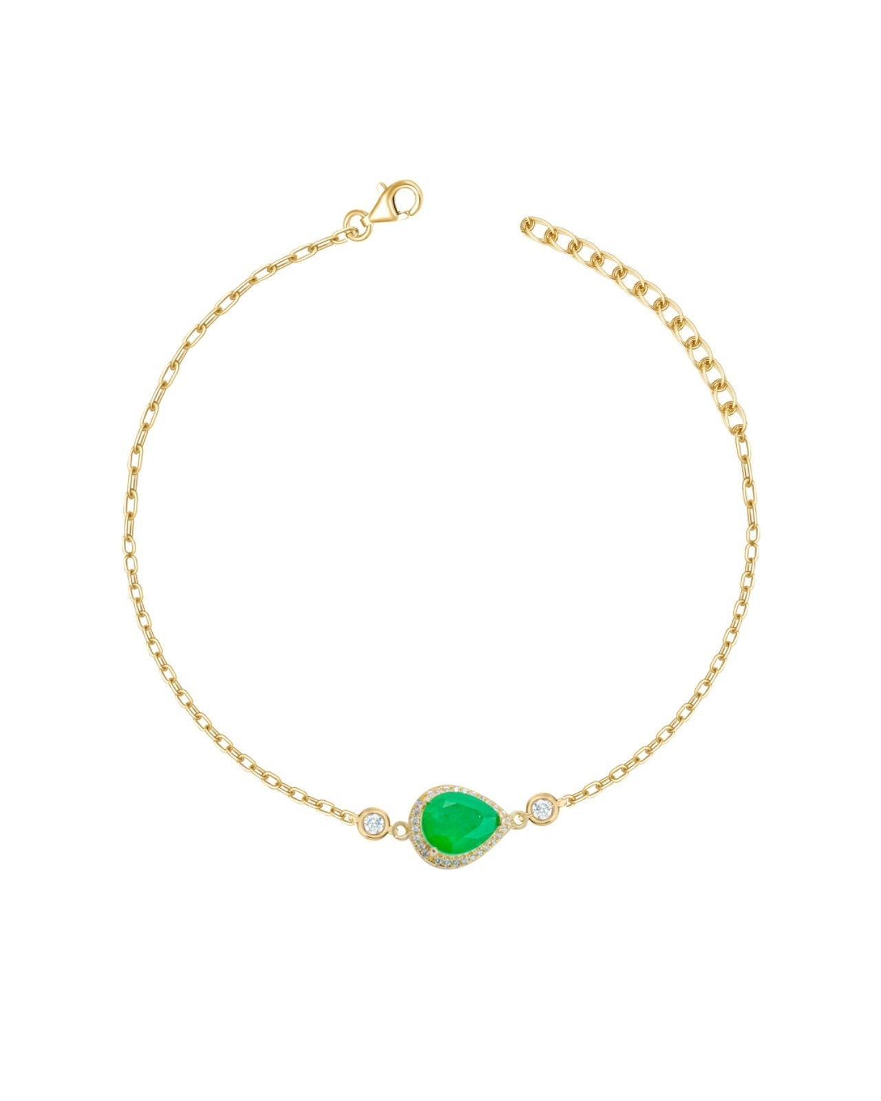 Emerald Pear Bracelet