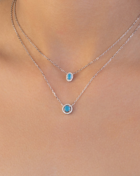 Turquoise Double Layering Necklace