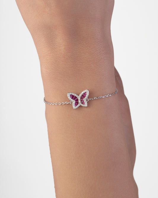 Ruby Butterfly Bracelet