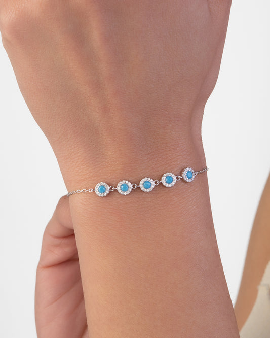 5 Round Turquoise Bracelet