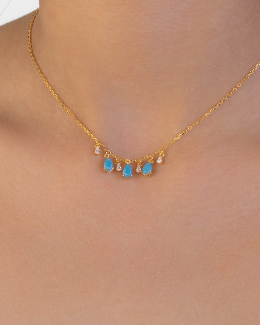 Vermeil Drop Opal Necklace