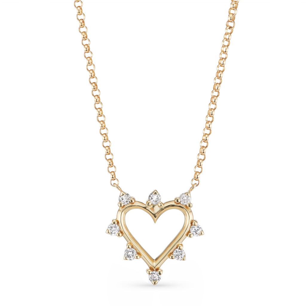 7 Zircon Heart Necklace