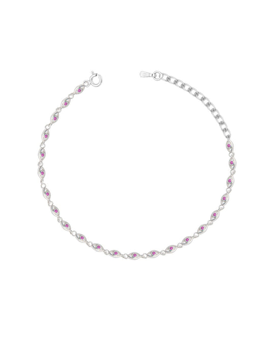 Evil Eye Ruby Bracelet