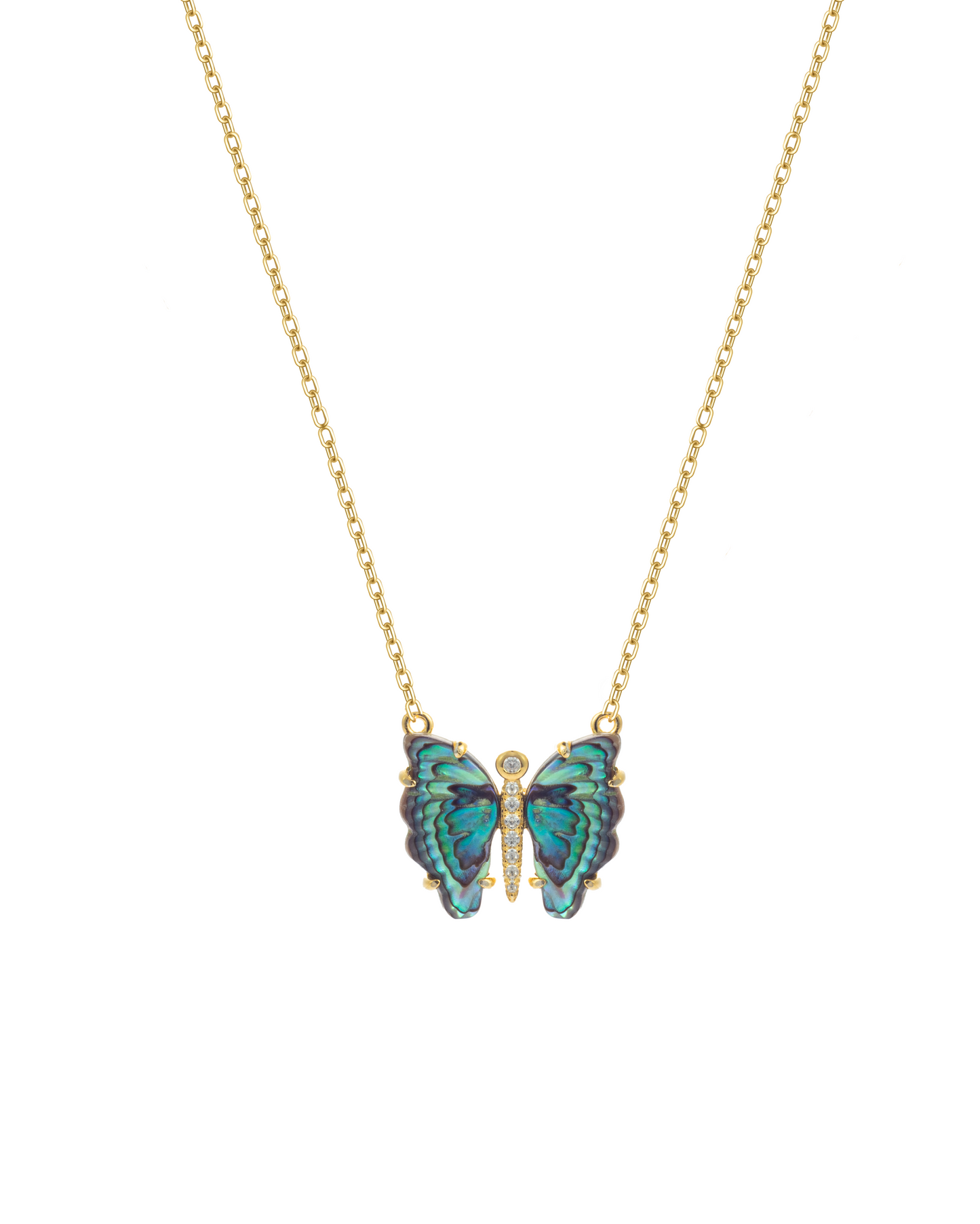 Opal Butterfly Necklace
