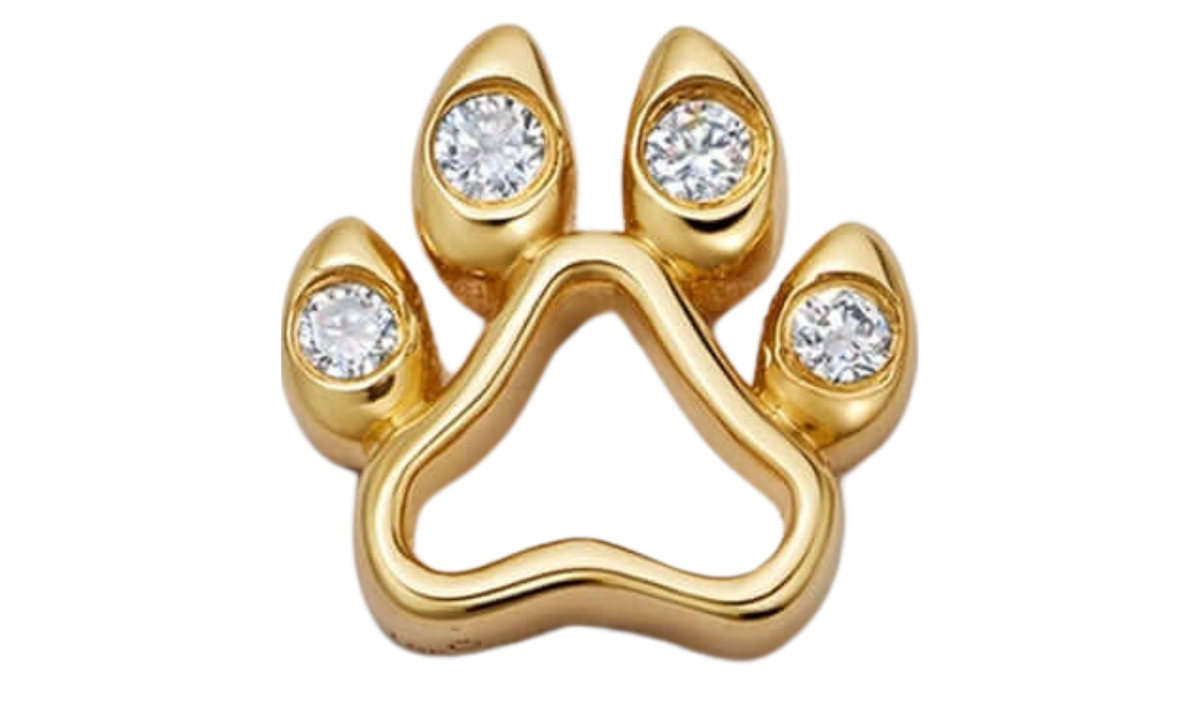 Dog Paw Locket Charm