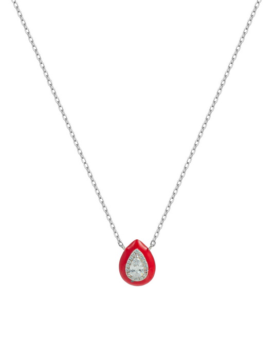 Red Celestia Pear Necklace