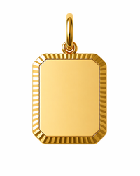 Forever Gold engraved pendant in 18K gold-plated stainless steel — AM Luxury Jewelry