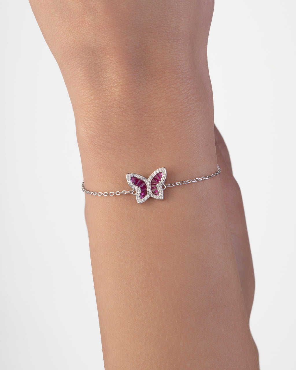 Ruby Butterfly Bracelet