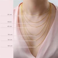 Luxe Classic gold-plated stainless steel necklace, 42cm chain