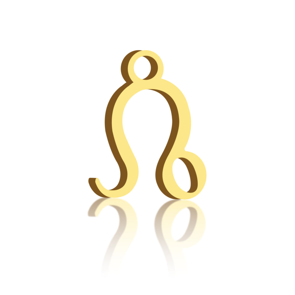 Zodiac Sign Charm Gold