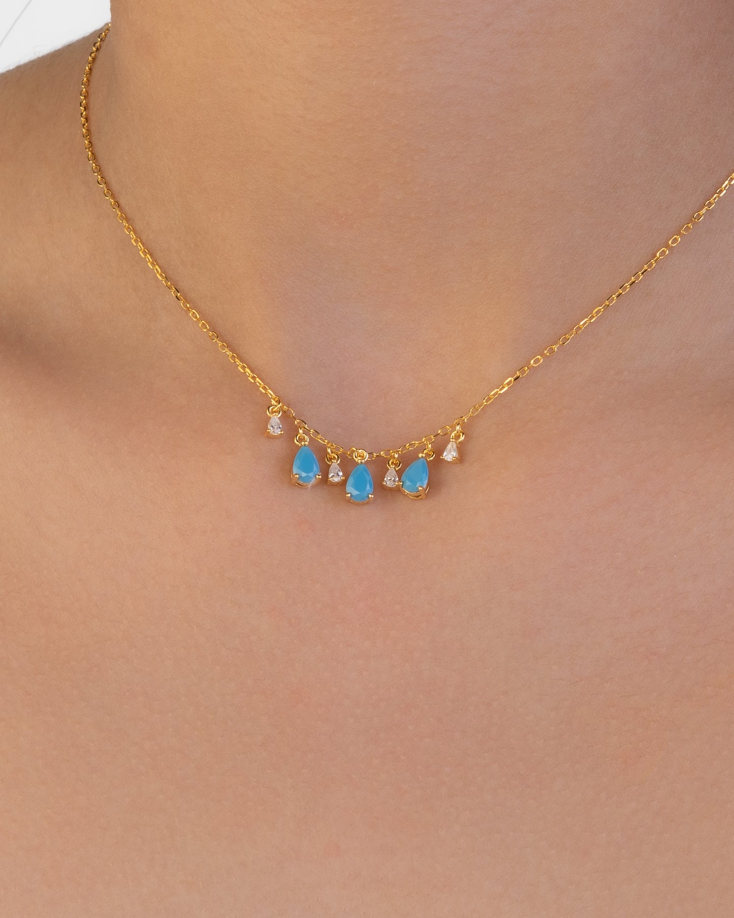 Vermeil Drop Opal Necklace