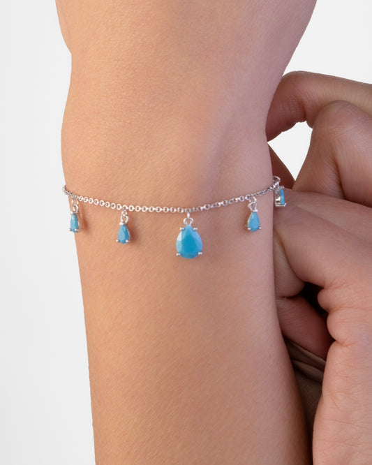 5 Pear Turquoise Bracelet