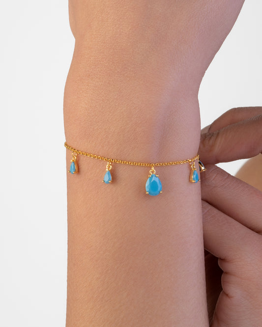 5 Pear Turquoise Bracelet