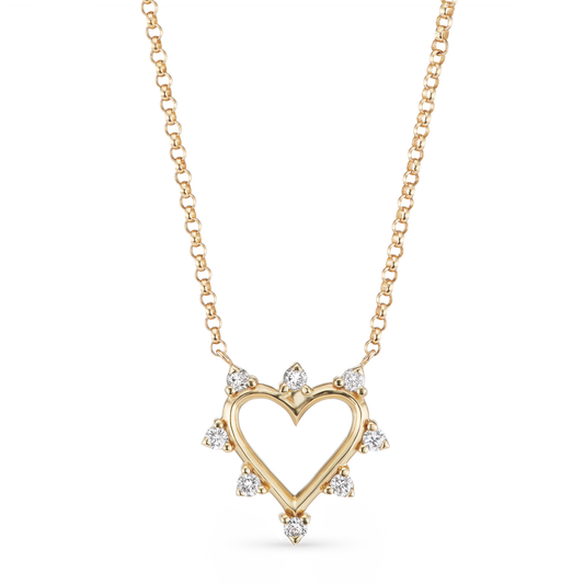 7 Zircon Heart Necklace