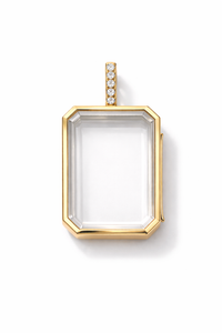 The Memoir gold locket necklace that holds photos and keepsakes — AM Luxury Jewelry