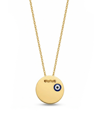 Evil Eye Disc Necklace