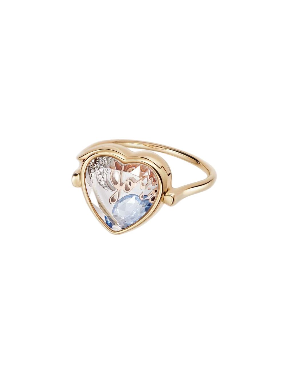 AM Heart Locket Ring