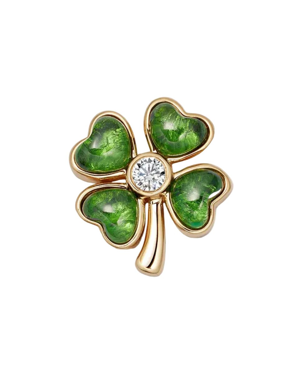 Four Leaf Clover Locket Charm
