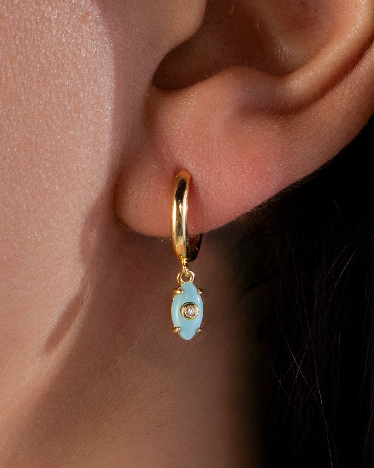 Turquoise Evil Eye Earrings