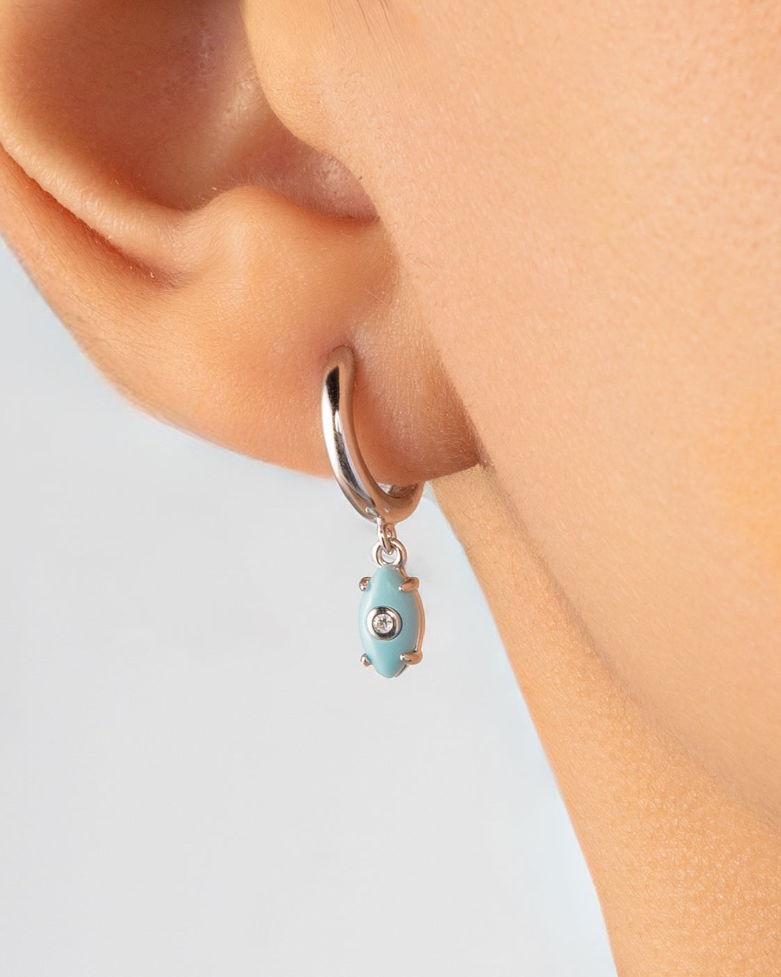 Turquoise Evil Eye Earrings