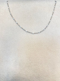 White Enamel Chain in silver