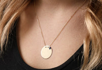 Evil Eye Disc Necklace